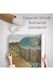 Gerçeküstü Bir Kütüphane Posteri, Çalışma Odası Hediyesi Kanvas Duvar Örtüsü-Halısı-5330
