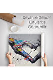 Graffiti Kalp Burcu Eller, Banksy Posteri, Kanvas Duvar Örtüsü-Halısı, Pop Art-5343