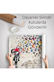 Banksy Kelebek Kanvas Duvar Örtüsü-Halısı, Kelebek Kız İntihar Duvar Örtüsü-Halısı-5389