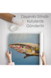 Graffiti Köpek Balığı Kanvas, Pop Art Duvar Örtüsü-Halısı-5416