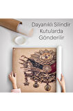 Osmanlı Tuğrası Dekoratif Kanvas Duvar Örtüsü-Halısı-5804