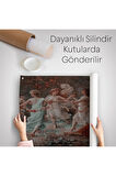 Dans Eden Kadınlar Kanvas Duvar Örtüsü-Halısı-5851
