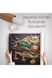 Osmanlı Tuğrası Kanvas Duvar Örtüsü-Halısı-5866