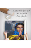 Dünya Barışı İçin Dua Eden Kadın Duvar Örtüsü-Halısı-5867
