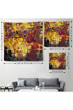 Sarı Buz Cam Kanvas Duvar Örtüsü-Halısı-5884