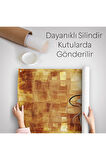 Soyut Kediler Kanvas Duvar Örtüsü-Halısı-5886