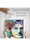 John Lennon Sokak Sanatı Kanvas Duvar Örtüsü-Halısı Street Art-5890