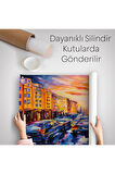 Şehir Trafiği Kanvas Duvar Örtüsü-Halısı-5901