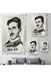 Nikola Tesla Dekoratif Duvar Örtüsü - Halısı- 5917