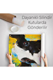 Modern Sanat İnek Portresi Dekoratif Duvar Örtüsü - Halısı-5936
