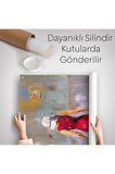 Terk Eden Kadın Yağlıboya Görünüm Dekoratif Duvar Örtüsü - Halısı-5956