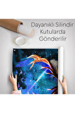 Geyiğin Galaxisi Modern Sanat Duvar Örtüsü - Halısı-5997