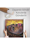 Afrikalı Kadın Portresi Pop Art Duvar Örtüsü - Halısı-6008