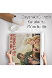 Sovyet Dönemi İşçiler ve Sarışın Kadın Duvar Örtüsü - Halısı-6031