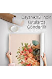 Kokoş Çıta, Çiçek Taçlı Sosyetik Çita Duvar Örtüsü - Halısı -6049