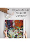 Yağlı Boya Efektli Renkli Mustafa Kemal Atatürk Duvar Örtüsü - Halısı-6069