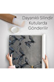 Tarla Farelerinin Üstünden Yarasaların Yardımı ile Uçan Kara Kedi Duvar Örtüsü - Halısı-6081