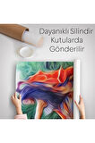 Renkli Kıyafeti İle Samba Yapan Kadın Duvar Örtüsü - Halısı-6083