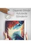 Komik İnek Portre Duvar Örtüsü - Halısı-6087