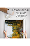 Sonbaharın Renkli Yaprakları ve Yol Manzarası Duvar Örtüsü - Halısı-6089