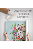 Çiçek Taçlı Kraliçe Çita Duvar Örtüsü - Halısı-6090