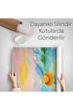 Göl Kenarındaki Bisikletli Kız Dekoratif Duvar Örtüsü - Halısı-6135