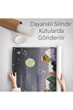 Londrada Kış Gecesi Dekoaratif Duvar Örtüsü - Halısı-6145