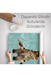 Sosyetik Zurafa Duvar Örtüsü - Halısı -6170