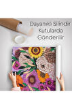 Çiçek Kafalı Kız Çocuğu Dekoratif Duvar Örtüsü - Halısı-6190