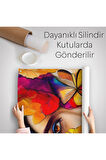 Çiçek ve Kadın Temalı Dekoratif Duvar Örtüsü - Halısı-6192