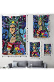 Mona Lisa Grafitti Pop Art Duvar Örtüsü - Halısı -6216