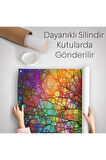 Sanatsal Cam Ağaç Duvar Örtüsü - Halısı-6220