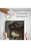Mona Liza Duruşlu Canavar Duvar Örtüsü - Halısı-6246