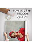 Kımızı Kıyafetli Kız ve Bir Adet Balık Duvar Örtüsü - Halısı-6264