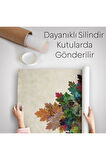 Renkli Çınar Ağacı Duvar Örtüsü - Halısı-6267
