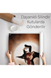 Süpürge ile Uçan Cadı, Cadılar Bayramı Hediyesi, Hellowen Duvar Örtüsü - Halısı -6271