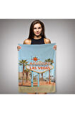 Las Vegas Nevada Ünlü Tabelası Duvar Örtüsü - Halısı-6294