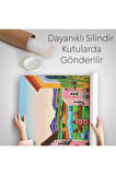 Ortacağ Meksika Köyü Duvar Örtüsü-Halısı-6344