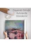 Renkli Gözlü Güzel Kadın Dekoratif Duvar Örtüsü-Halısı-6368