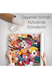 Çiçek Saçlı Kadın Dekoratif Kanvas Duvar Örtüsü-Halısı -6373