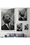 Martin Luther King Dekoratif Kanvas Duvar Örtüsü-Halısı-6374