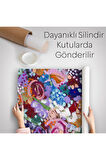 Çiçek Saçlı Kadın Yağlıboya Görünüm Dekoratif Kanvas Duvar Örtüsü-Halısı -6413