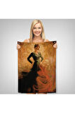 Flamenko Dansçısı Kadın Dekoratif Duvar Örtüsü-Halısı-6425