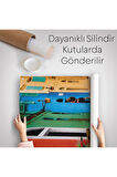 Sokaktaki Çiçekli Bisiklet Duvar Örtüsü-Halısı-6453