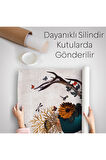 Sürreal Şapkalı Geyik Dekoratif Duvar Örtüsü-Halısı-6468