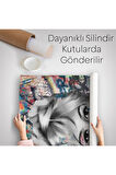 Brigitte Bardot Graffiti Pop Art Duvar Örtüsü-Halısı-6469