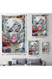 Marilyn Monroe Graffiti Pop Art Duvar Örtüsü-Halısı-6471