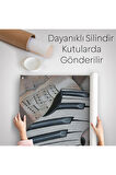 Müzik Notaları ve Kadın Sürreal Duvar Örtüsü-Halısı-6489