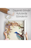 Daldaki Tavuz Kuşu Dekoratif Duvar Örtüsü-Halısı-6494
