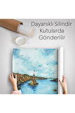Galata Kulesi Kız Kulesi ve Boğaz Manzara Duvar Örtüsü-Halısı-6506
